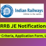 RRB JE 2024 నోటిఫికేషన్, 20000+ పోస్ట్‌లు,అర్హత ప్రమాణాలు,దరఖాస్తు చివరి తేదీ